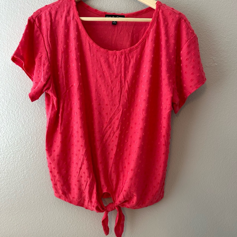 Kiss and Cami Pink Tie Top Size L